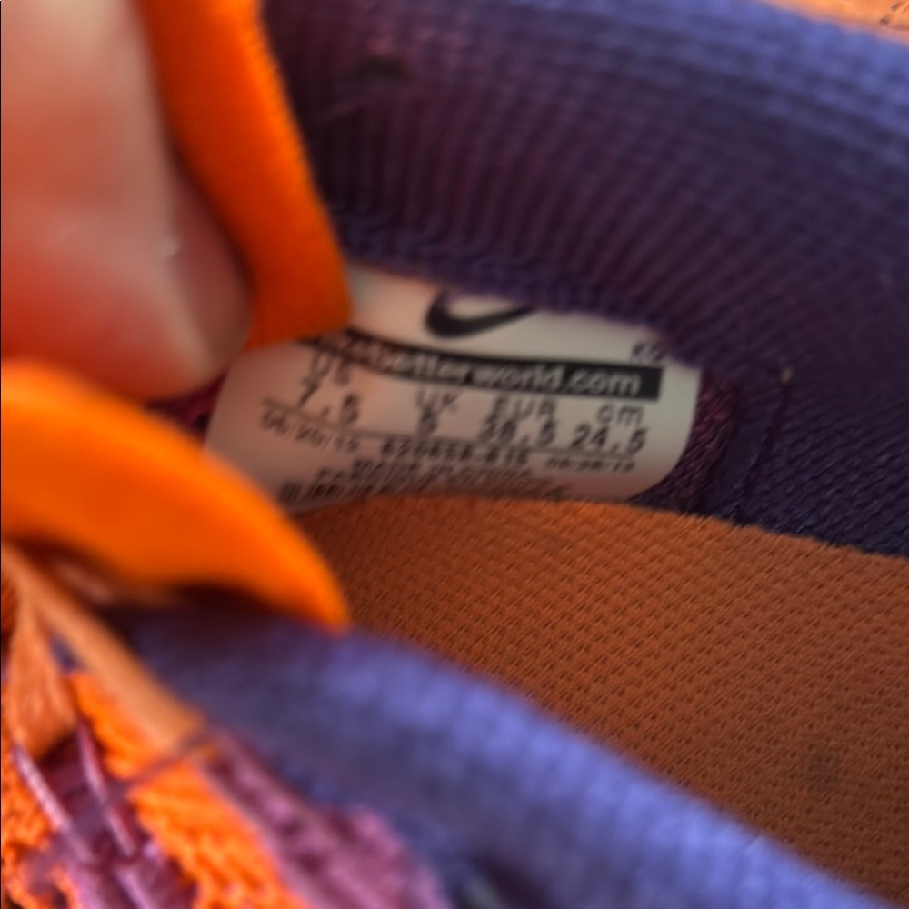 Nike flyknit lunar 2-Orange and Purple Athletic Shoes Lightweight - Picture 10 of 11